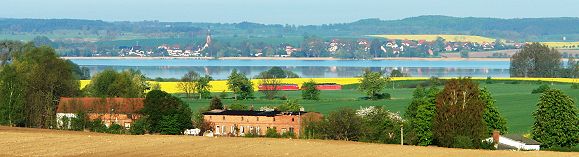 Blick nach Westen über den Unteruckersee bei Prenzlau